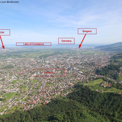 View from Dornbirn to the Rhein - Valley and lake of constance
